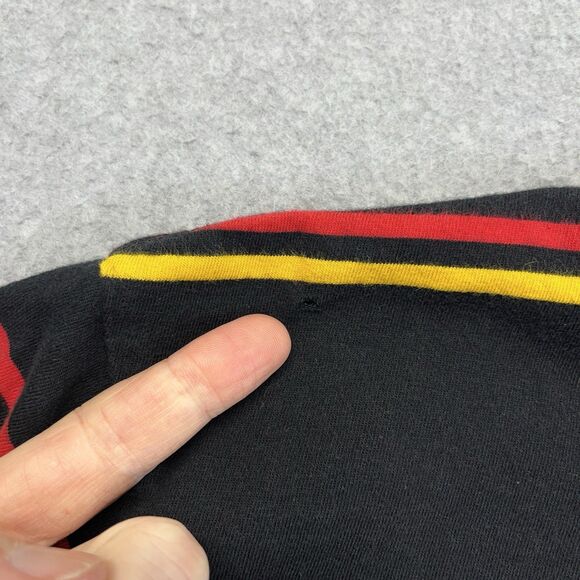 Vans Sunflower Stripe T-Shirt Womens Large Black Red Yel Embroidered VN0A4PPNKCZ - Picture 10 of 15